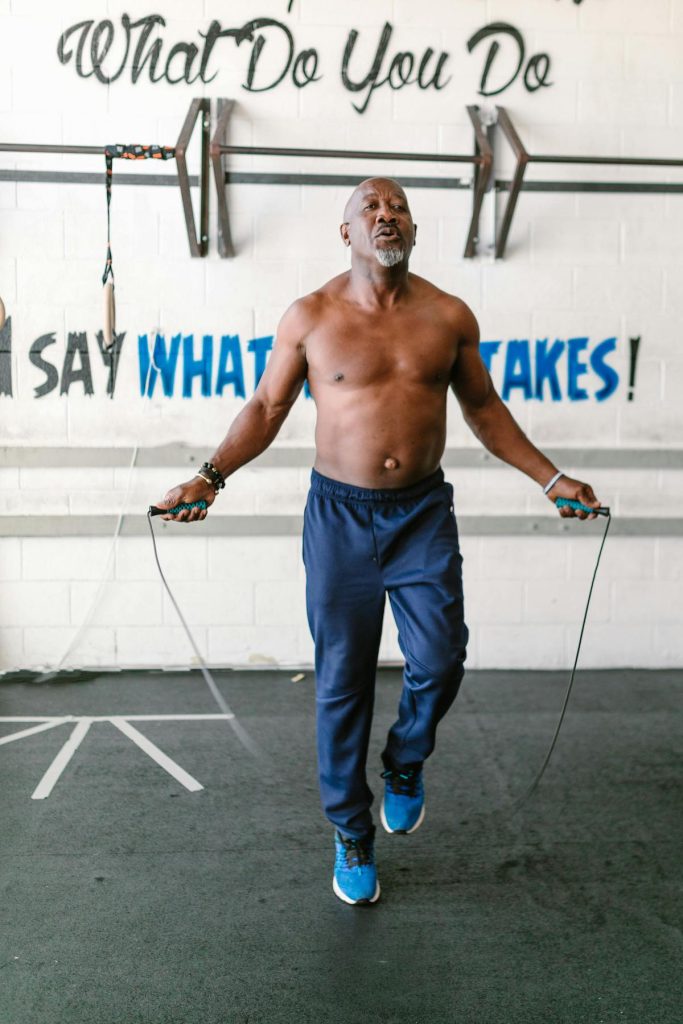 Middle age fitness coach