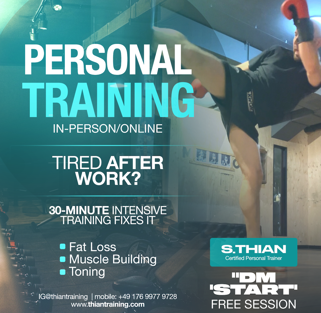 Flyer for stay fit in Berlin with a busy lifestyle